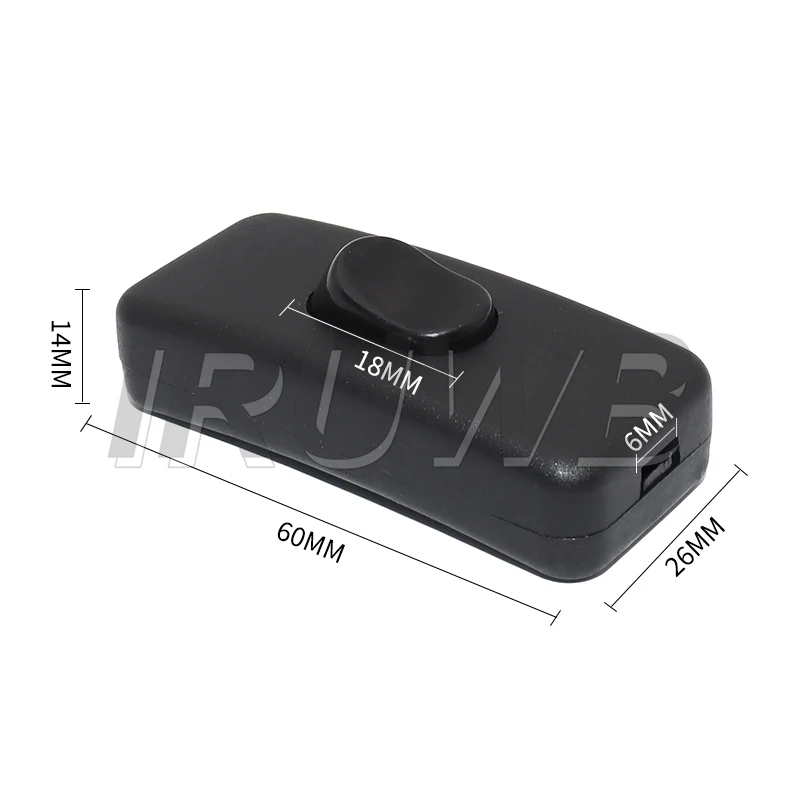 ON/OFF Inline Switch Black Inline Table Lamp Desk Light Cord Cable Switch 110-250V