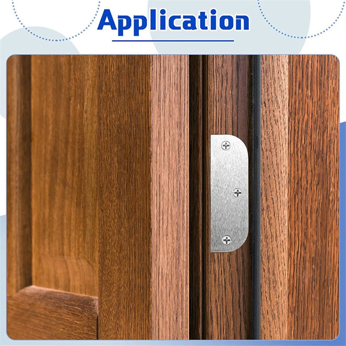 

A002 6 Pcs Hinge Filler Plates 3.5 Inch with 5/8 Inch Door Edge Filler Plates Door Hinge Shims Gate Hole Cover Silver