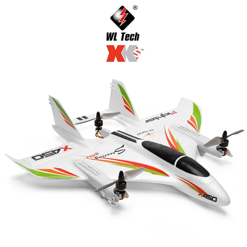 Wltoys Xks X450 Rc Airplane  2.4g Remote Contorl 3d 6g 6ch Fixed Wing Led Vertical Takeoff Rc Suitable For Beginners Glider Toy