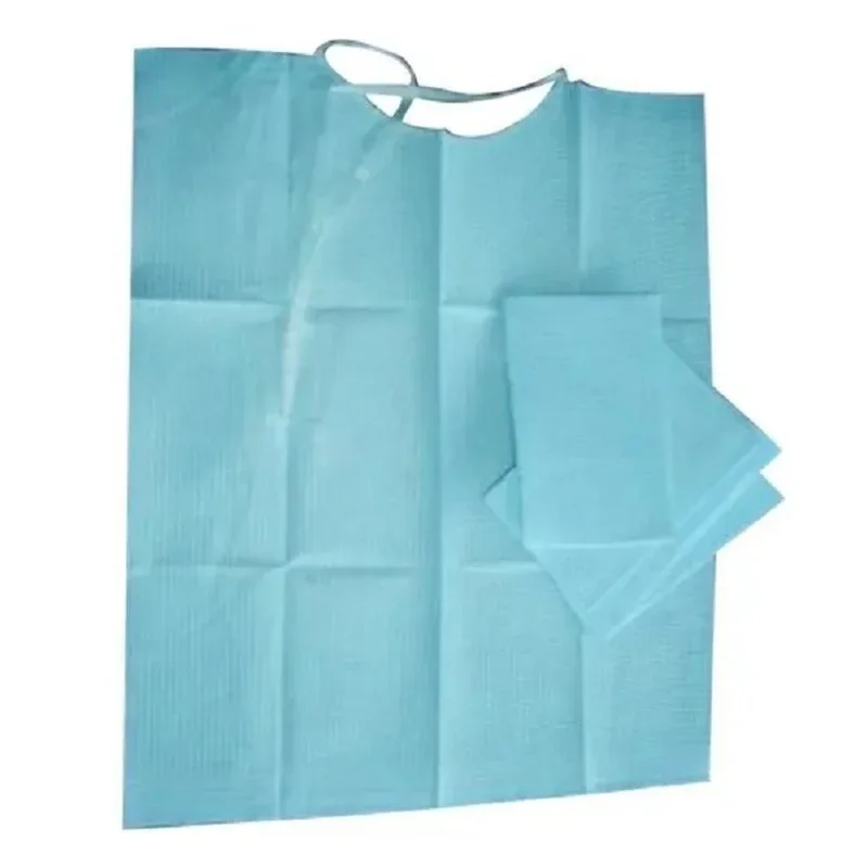 

30PCS/Bag Dental Materials Dental Disposable Neckerchief Dental Blue Paper Scarf Shop Towels Lacing Bibs