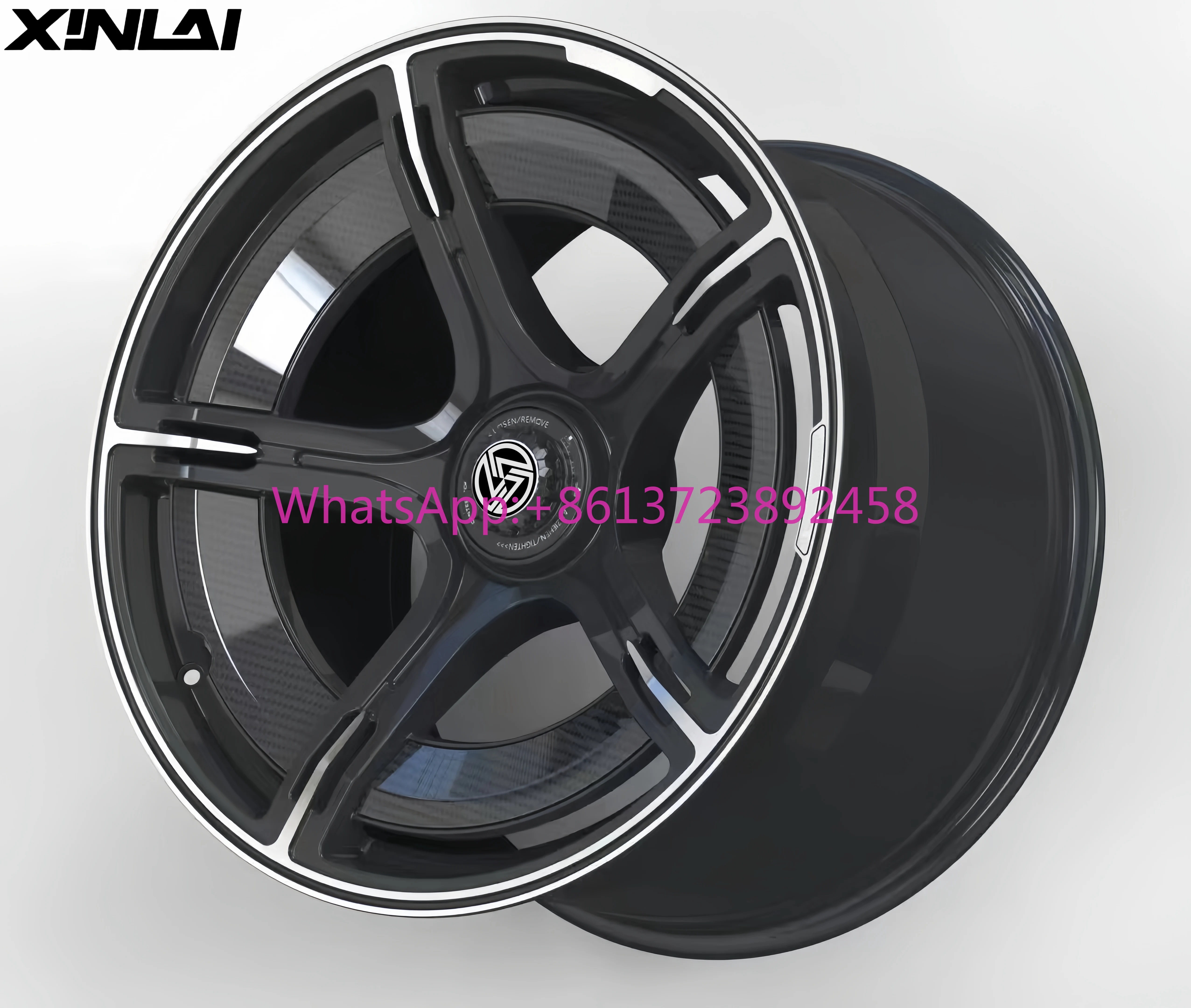 

XINLAI Custom Concave Carbon Lip Wrap Aluminum Alloy 5X114.3 5X120 17 18 19 Forged Passenger Car Wheels for Mercedes-Benz