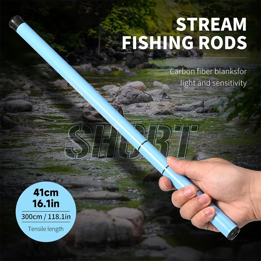 300cm Fishing Pole For Kids Fiberglass Telescopic Fishing Rod Children's Blue Pink Fishing Pole ML Power Carp Fishing Rod Tackle