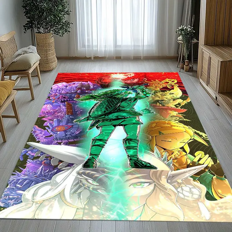 Classic Game Z-Zelda Hylian Crest Link Non-Slip Large Area Rug for Living Room,Bedroom Playroom Carpet Mat for Sofa,Home Decor