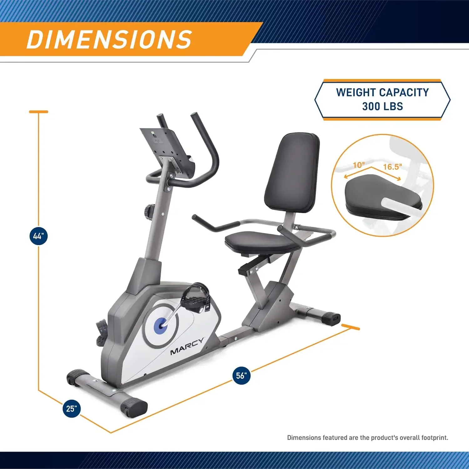 

Magnetic Recumbent Exercise Bike with 8 Resistance Levels