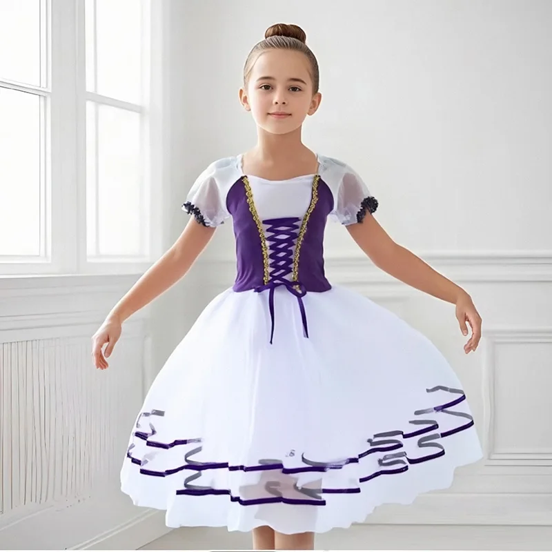 

Новое профессиональное балетное платье-пачка для девочек, белое, в форме тарелки, для балерины, для вечеринок, для взрослых женщин и детей, костюм для балетных танцев