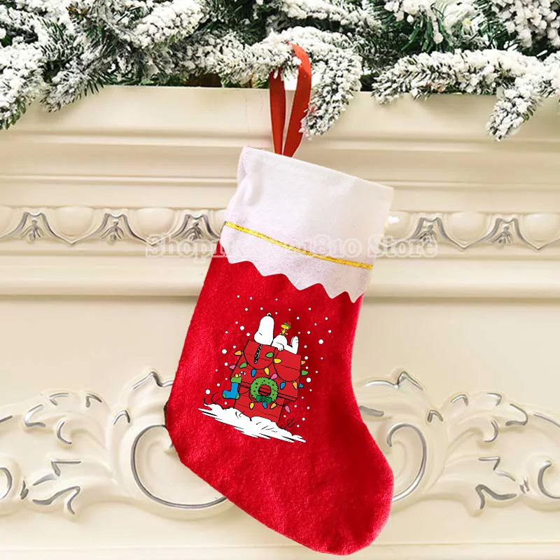 سنوبيس جوارب عيد الميلاد الكرتون الجوارب بنين بنات كاندي الكأس حقيبة التخزين شجرة عيد الميلاد ديكورات المنزل الاطفال هدية السنة الجديدة #5