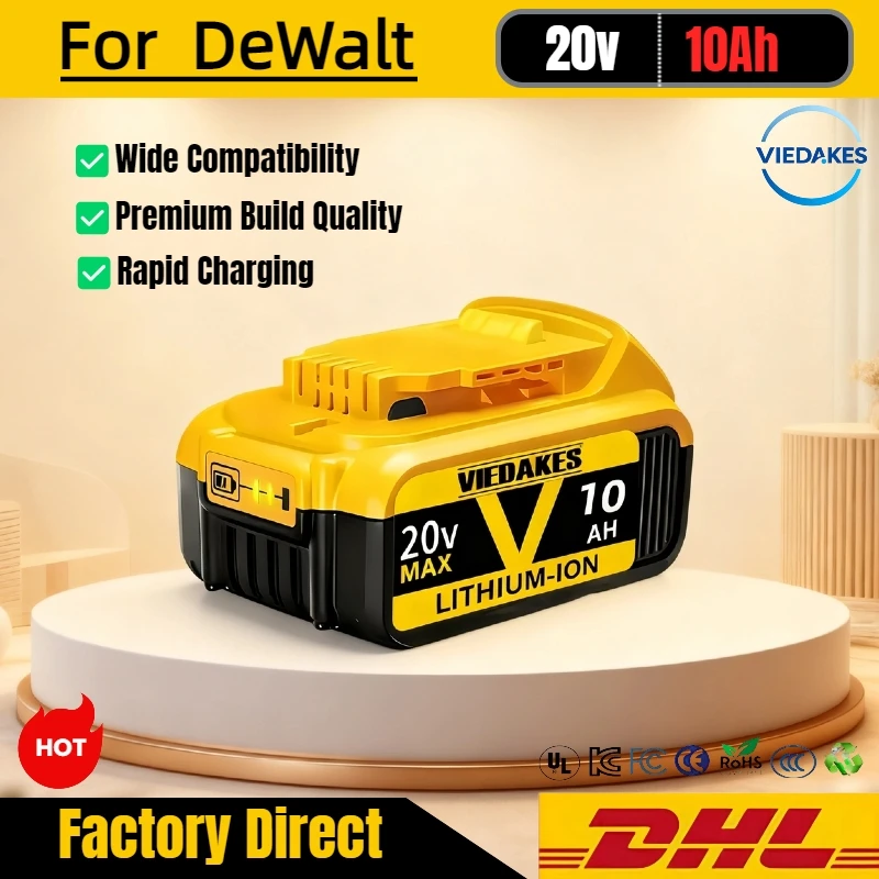 

Original for DEWALT 8Ah High Capacity Tool Battery, for DCB609 DCB606 DCB205 DCB206 DCB209 DCB182 20V Electric Power Tool
