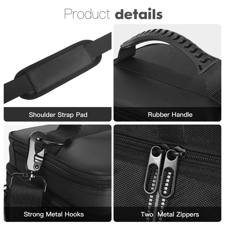 B48A حافظة واقية للسفر لمحطة الطاقة المحمولة BLUETTI BT-02 AC2A حقيبة حمل مع حزام الكتف والمقبض #4