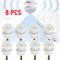 10/8/5/3/1PCS Motion Sensor 110V 220V Smart Switch Pir Infrared Motion Sensor Smart Home Human Body Automatic Sensor Night Lamp