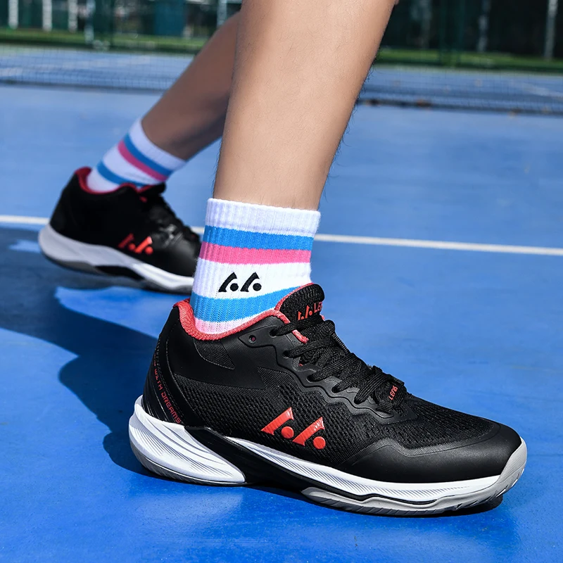 Men Women Badminton Shoes Outdoor Sneakers Professional Sports Handball Shoes Breathable Tennis Shoes Anti-slip Volleyball Shoes