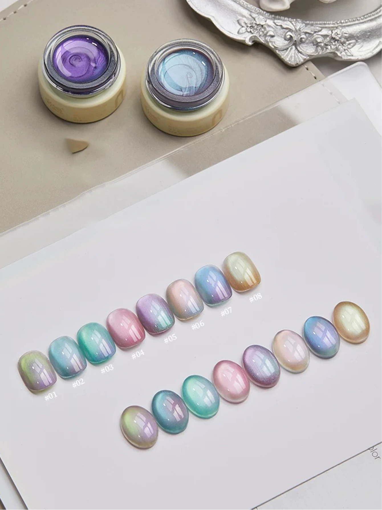 15ml Jesienny Lakier Hybrydowy Aurora Efekt Kociego Oka UV LED do Utwardzania Prezent dla Kobiet Zestaw do Stylizacji Paznokci Codzienne Użytkowanie DIY