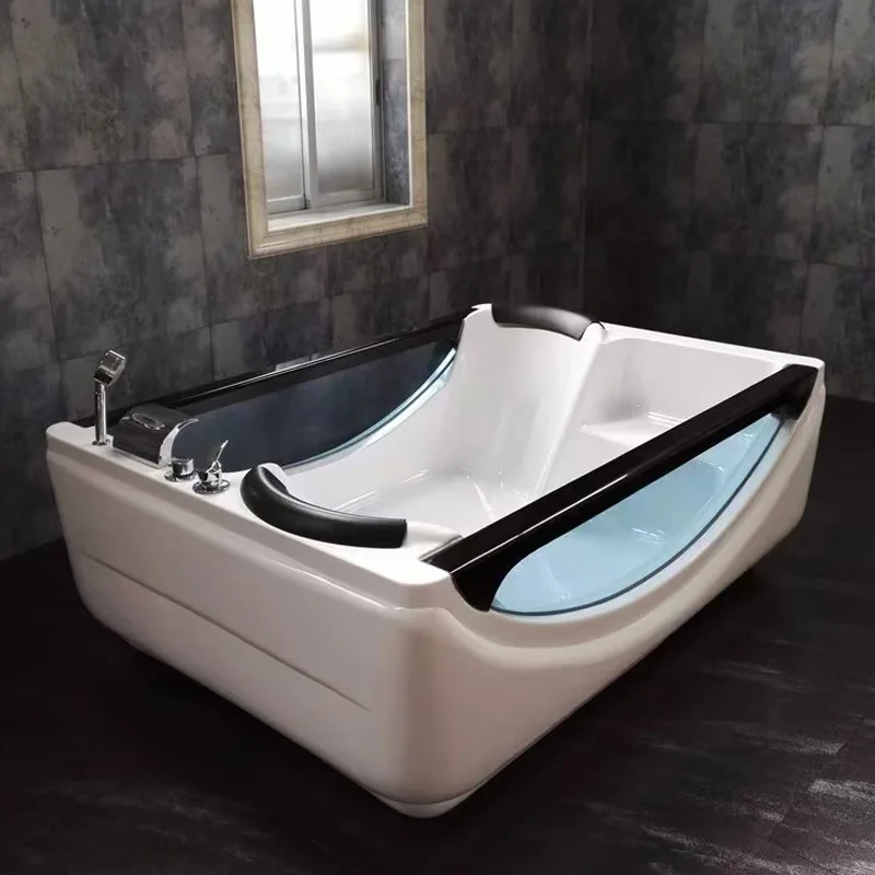Smart bathtub, freestanding couple bath tank acrylic, double bathtub surfing jacuzzi