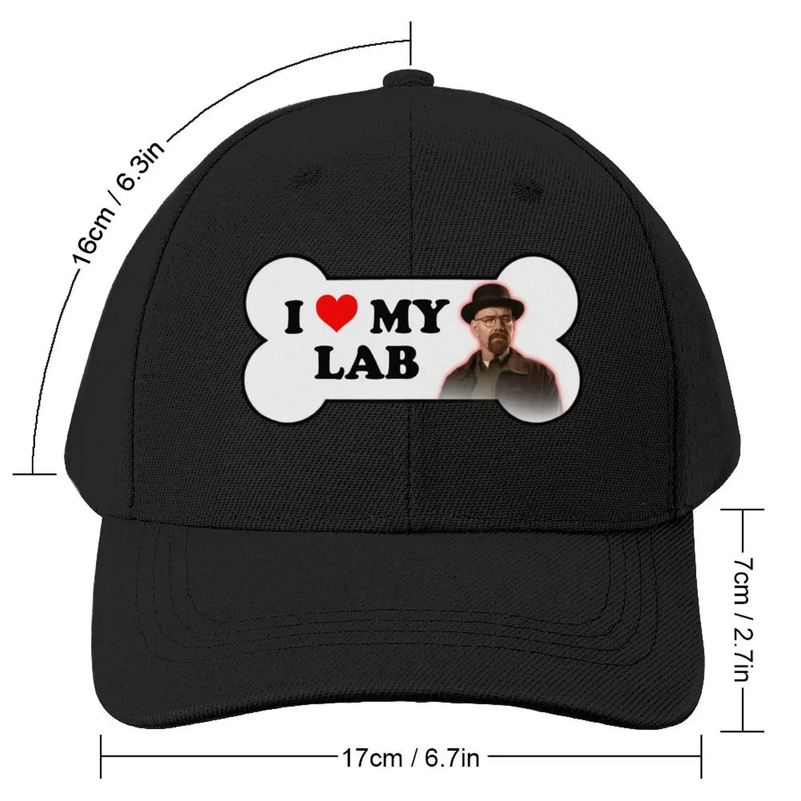 Walter White I Love My Lab Breaking Bad Bumper Sticker Baseball Cap dad hat Hood For Man Women's