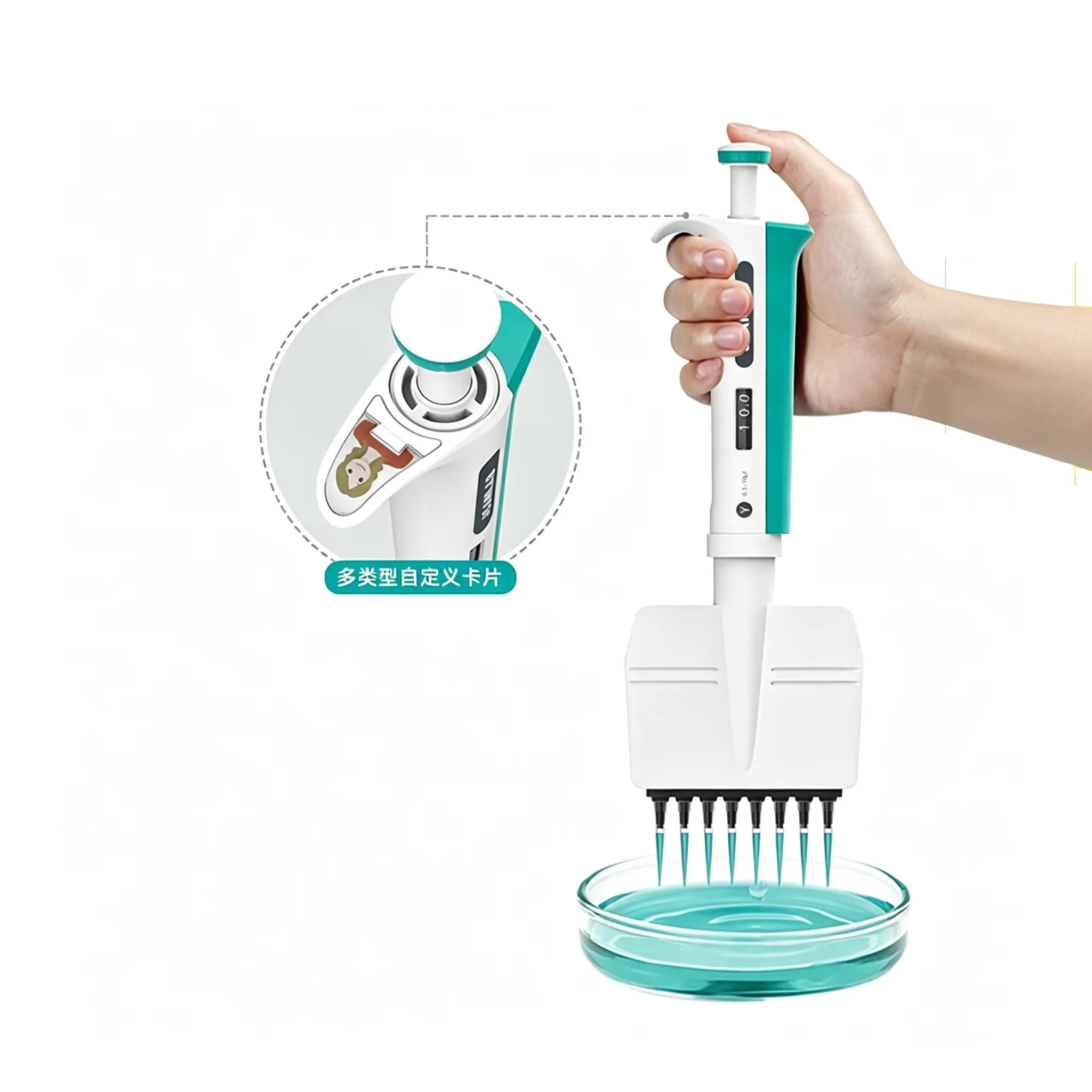 JOANLAB Multichannel Pipette 8 Channel 12 Channel Adjustable Volume Micropipette Autoclavable Lab Multi-channel Pipettor