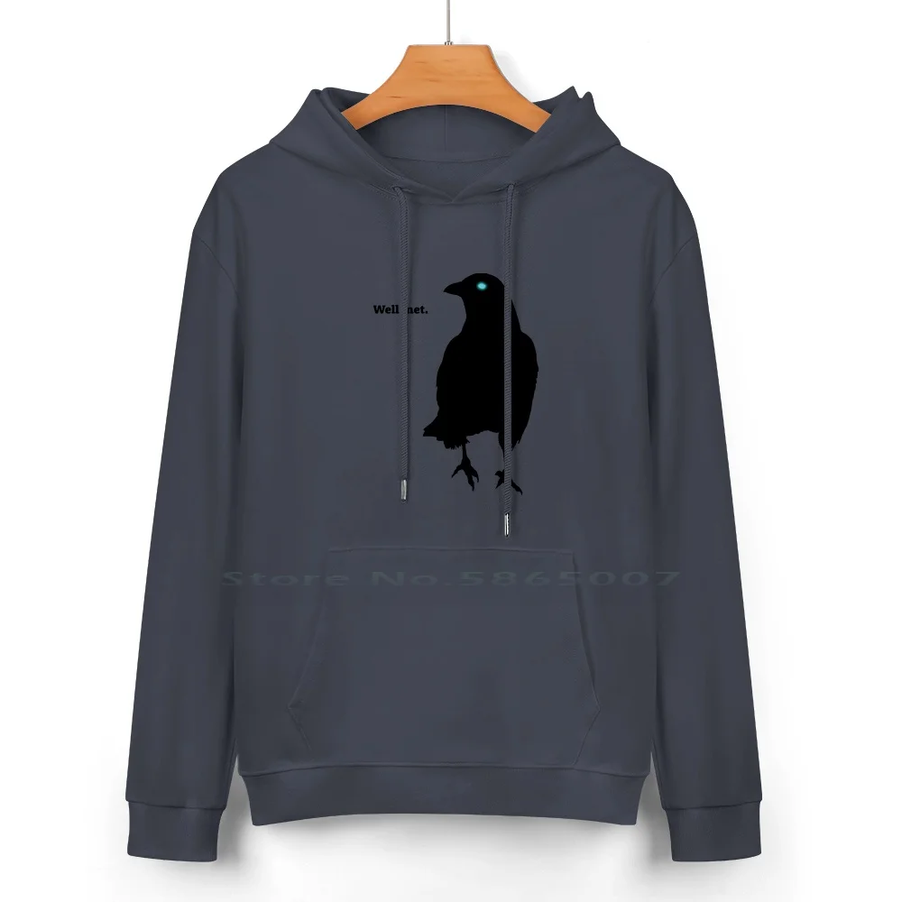 Well Met Hugin. Cotton Hoodie Sweater 24 Colors Valheim Hugin Raven Crow 100% Cotton Hooded Sweatshirt For Women Men Unisex