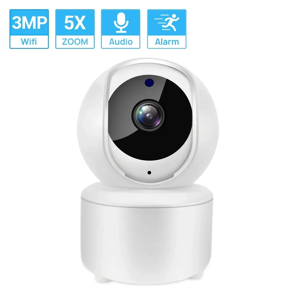 

3MP 1080P ICSEE 5x Zoom Wireless Intercom PTZ IP Dome Camera Night Vision Motion Detection Home Security CCTV Baby Monitor
