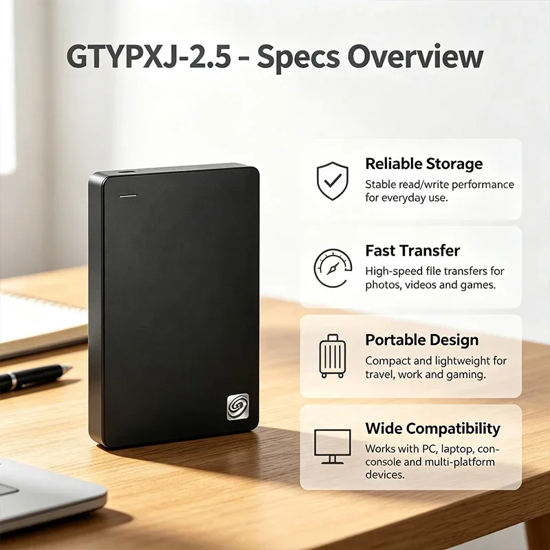 Portable Slim SSD, 4TB/2TB/1TB/500GB, Encrypted Backup, Laptop, Mac, PC, Pocket Size, Speed Unleashed. Advanced Laptop PC.
