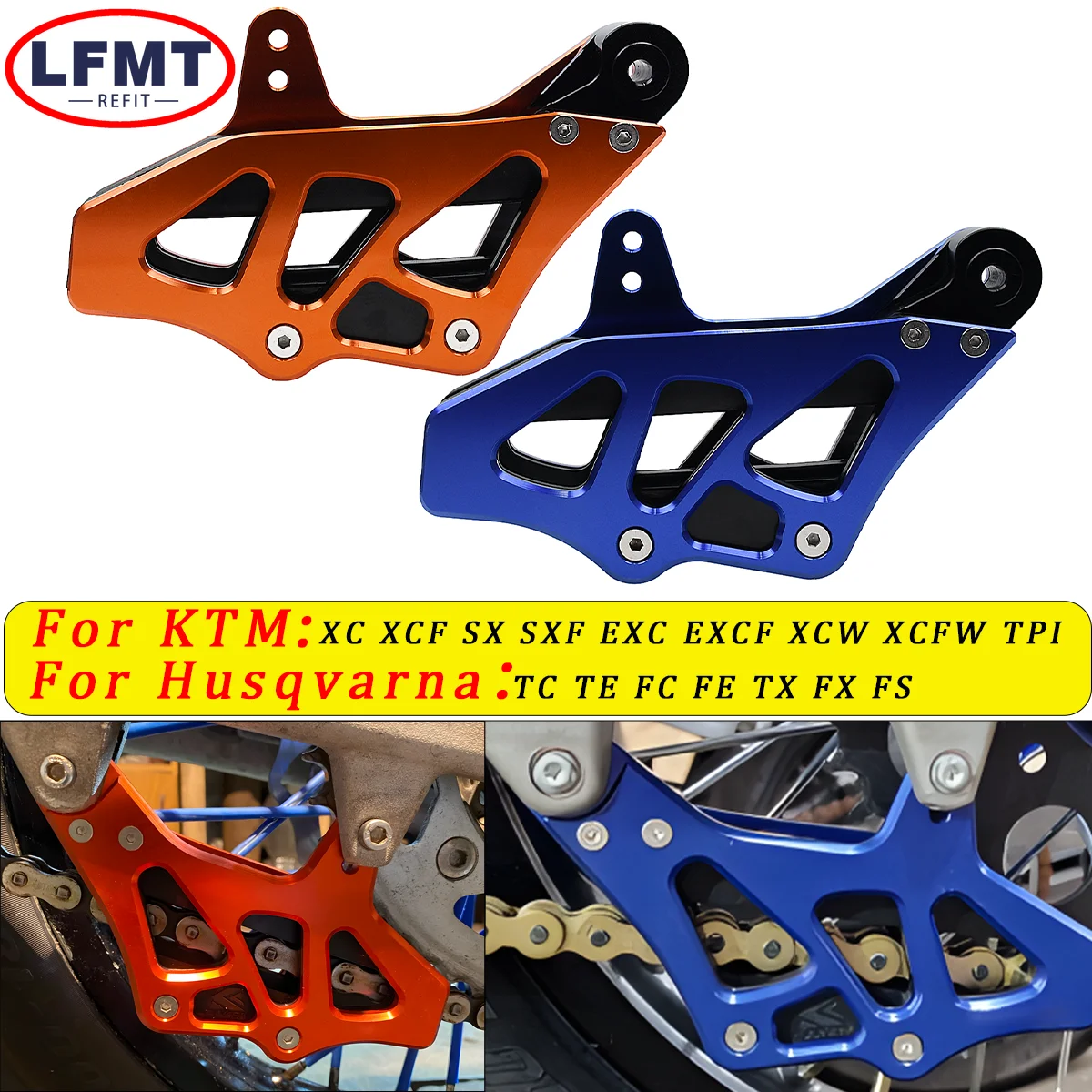 

For KTM XC XCF SX SXF EXC EXCF XCW XCFW TPI Six Days Husqvarna TC TE FC FE TX FX 125-500 Dirt Bike Chain Guide Guard 2008-2023