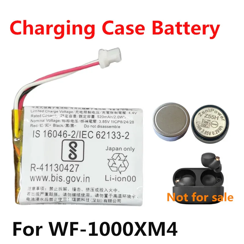 

Wireless Headset Battery 3.85V 520mAh LP702428 for Sony WF-1000XM4 Charging Case CP1254 3.85V Z55H 75mAh TWS Bluetooth Earphone