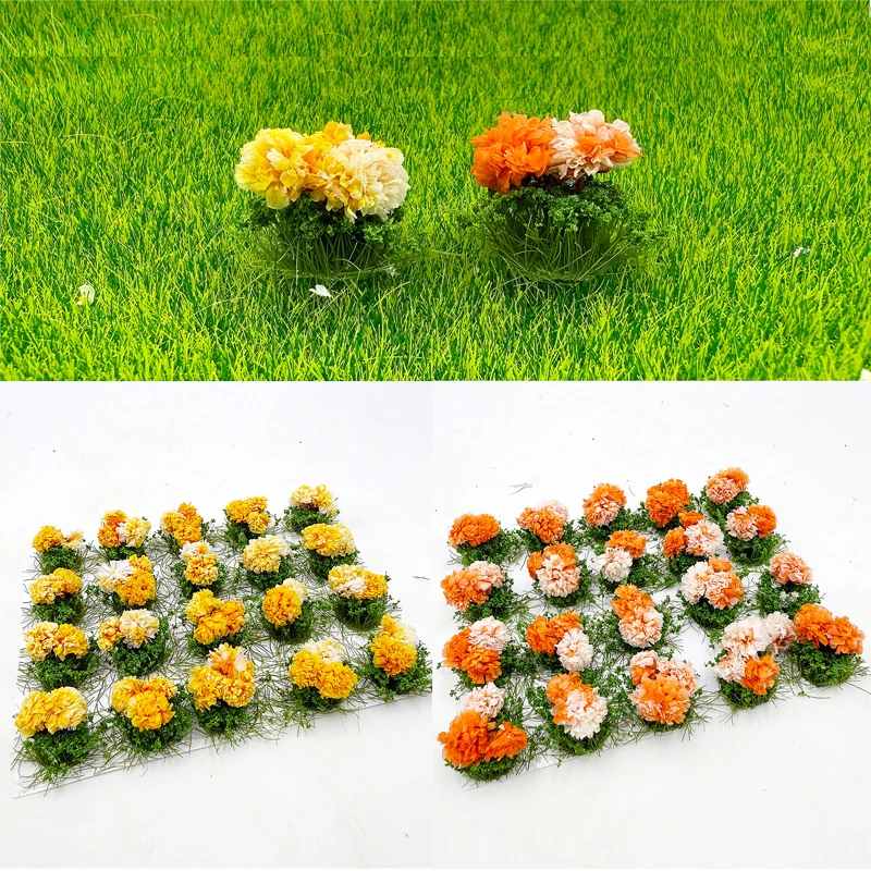 25 個 15 ミリメートルシミュレーション手作りフラワークラスターモデル diy 風景素材砂テーブルプラットフォーム装飾ドールハウスレイアウト