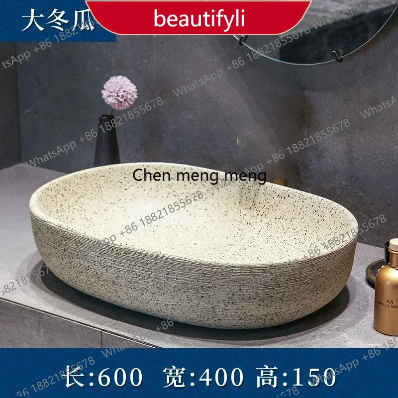 

Современная накладная раковина a13 в винтажном стиле для ванной комнаты, роскошная квадратная раковина для дома, простая керамическая овальная раковина для кухни