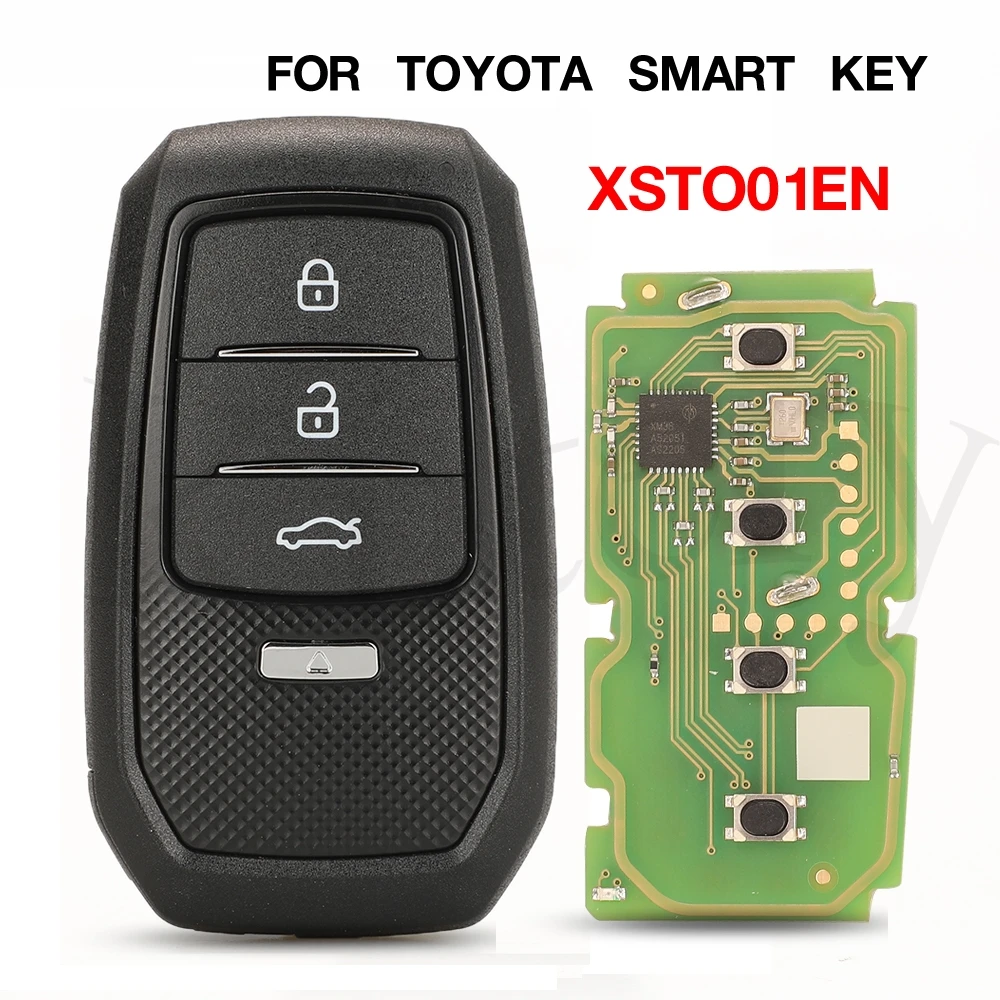 

jingyuqin Xhorse XSTO01EN 3 Buttons VVDI Universal Smart Key For Toyota XM38 Lexus Subaru 4D 8A 4A Support Lost Rewrite