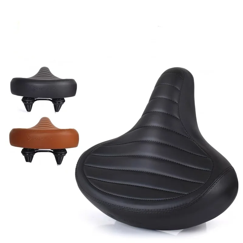 G189 Soft Wide Bicycle Saddle Comfortable Bike Seat Vintage Leather Pad San Marco Cycling Parts Accessories