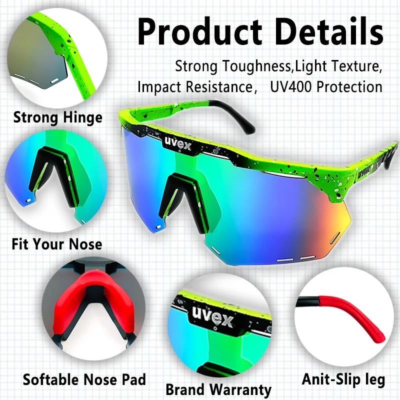 UVEX Cycling Glasses road Outdoor Sports Bike Sunglasses MTB Bicycle Eyewear Goggles men women Protection Bike Glasses