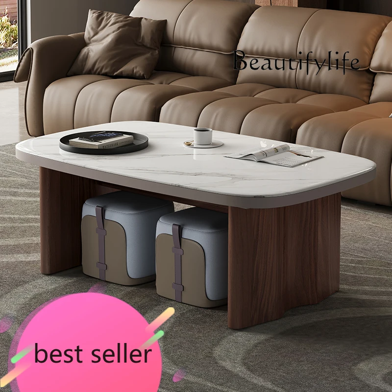 

НОВЫЙ чайный журнальный столик для квартиры, многофункциональный эстетический журнальный столик для хранения вещей, гламурный белый Mesas De Centro Para Sala Furniture