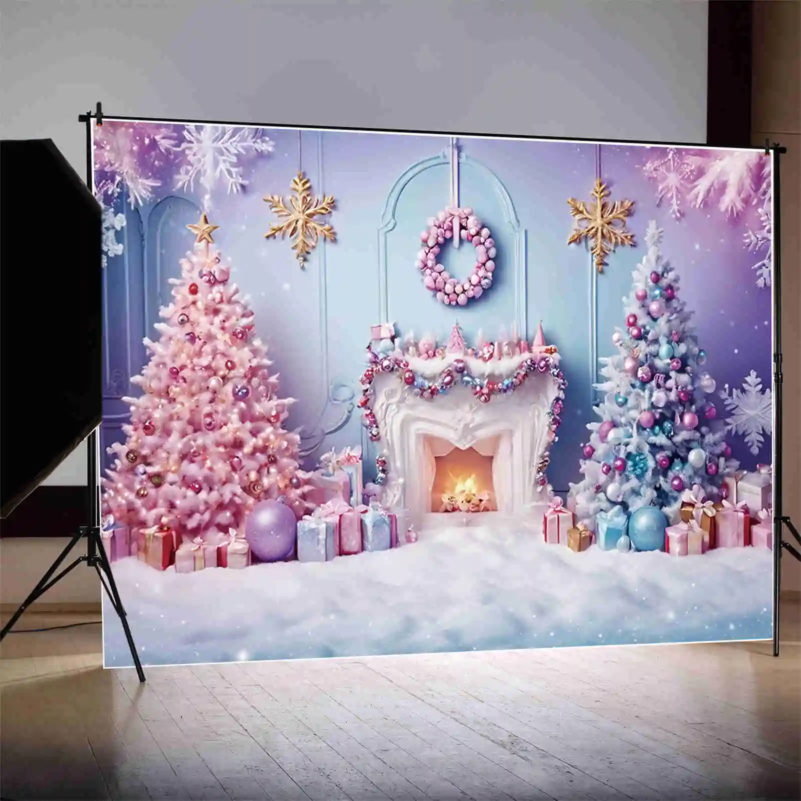 MOON.QG Рождественская профессиональная Рождественская елка фон снежинка гостиная Дети Замороженные фоны фотография фото реквизит