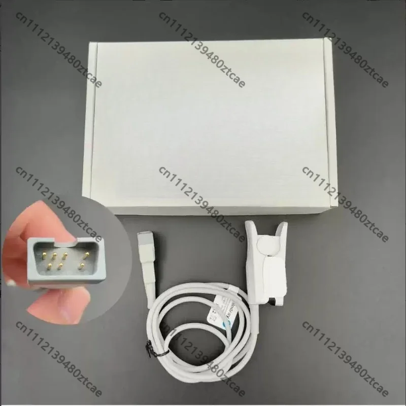 Reusable Adult Finger Clip SpO2 Sensor, Repeated Use Finger Type Pulse Oximetry Probe Compatible with Patient Monitor