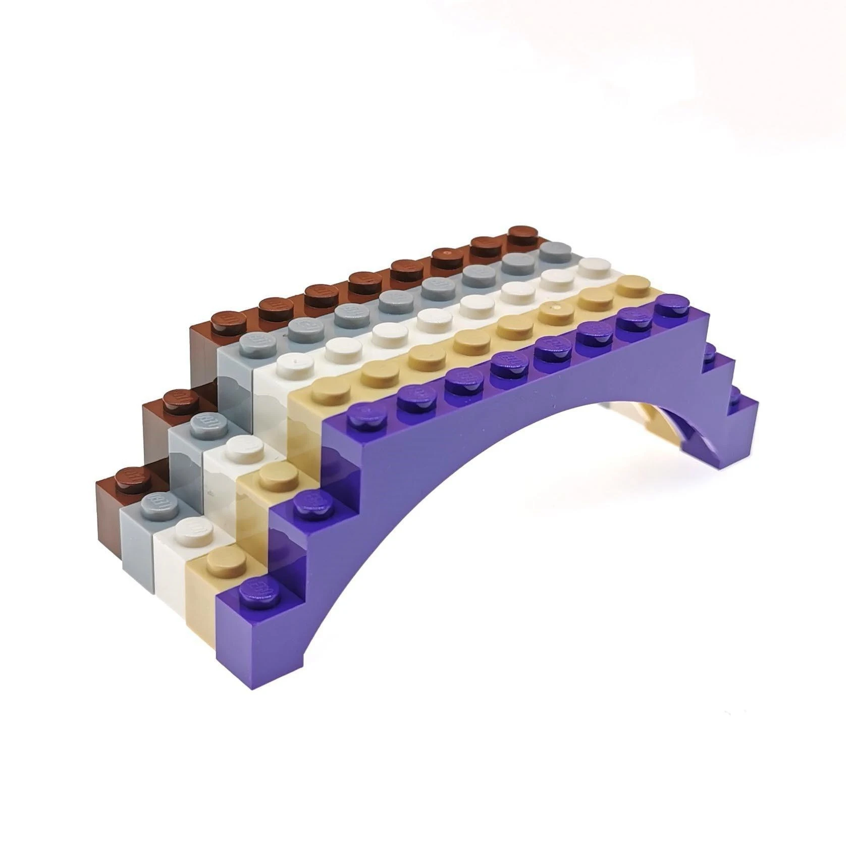 BRICKE 1x12x3 Gewölbte Ziegelstein-Bausteine Lose Teile 676 Kompatibel mit LEGO 18838 6108 14707