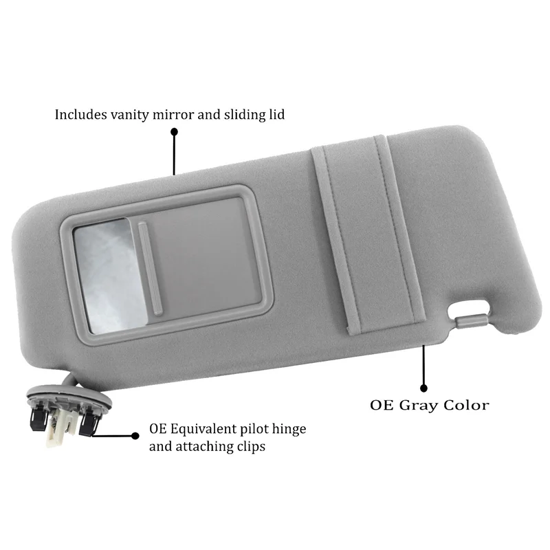 

Portable Gray Car Sun Visor Shade For Toyota Camry 2007 2008 2009 2010 2011 With Sunroof And Lights
