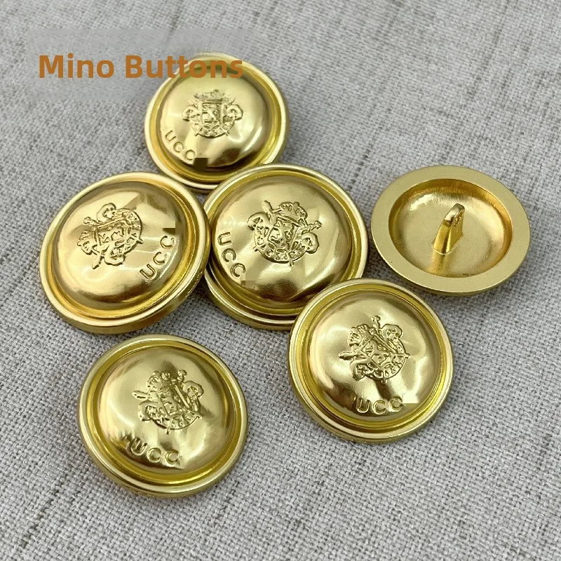 

Gold Crown Knitted Woolen Coat Metal Button Home Fabric Sewing DIY Accories Uneven Surface Button Home Decor And Living