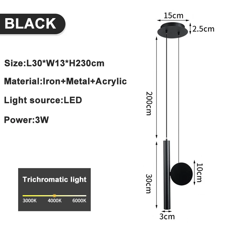 Modern LED Pendant Lamp Adjustable Cable For Bedside Living Room Aisle Study Chandelier Indoor Home Decor Light Fixture