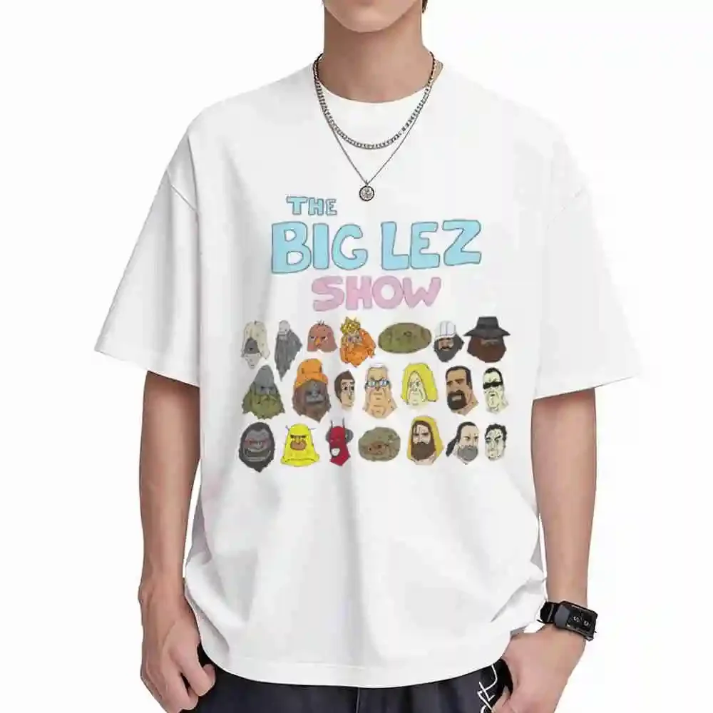 The Big Lez Show Characters Collage Mike Sassy Sasquatch Short Sleeve Tee 100% Cotton T-Shirt