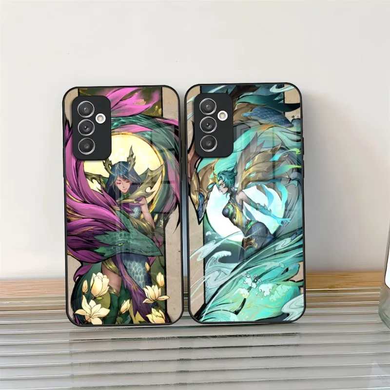 

League Of Legends Cartoon Phone Case Glass For Samsung A14 A54 A34 A52 A51 A22 A32 A72 S22 S23 Ultra Note 20 10 Pro Plus Coque