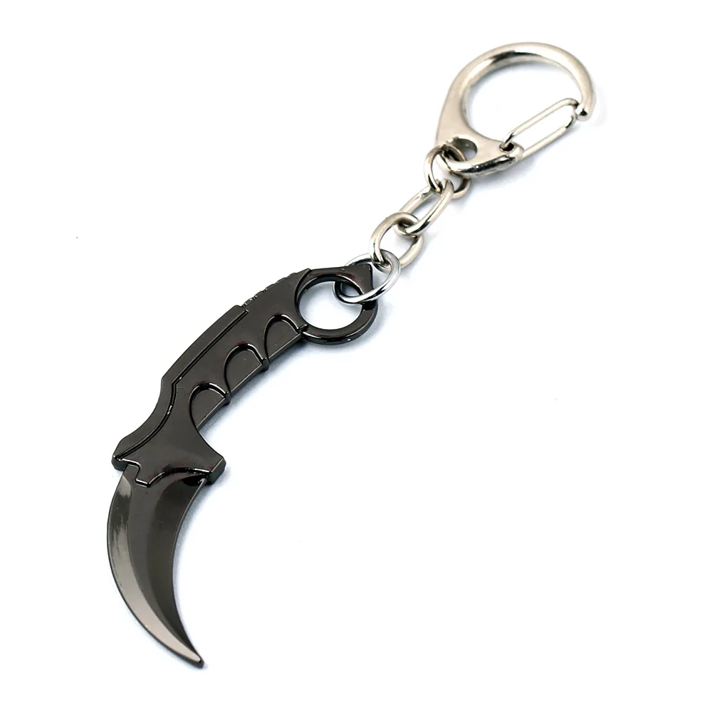 CsGo Knife KeyChains Karambit Key Chains Weapon Model CS GO Keyring llaveros Men Car Bag Pendant Key Holder Game Jewelry Gift