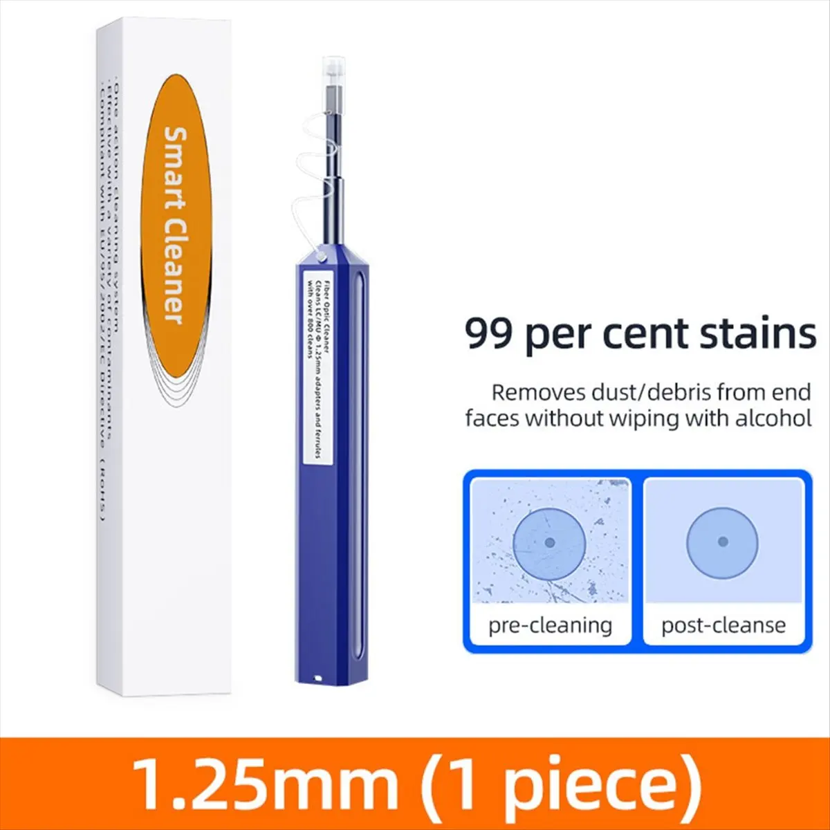 Top Sale 2.5+1.25mm Fiber Optic Cleaning Pen SC/FC/ LC/ One-Click Cleaning Fiber Cleaner Optical Fiber Connector Cleaner