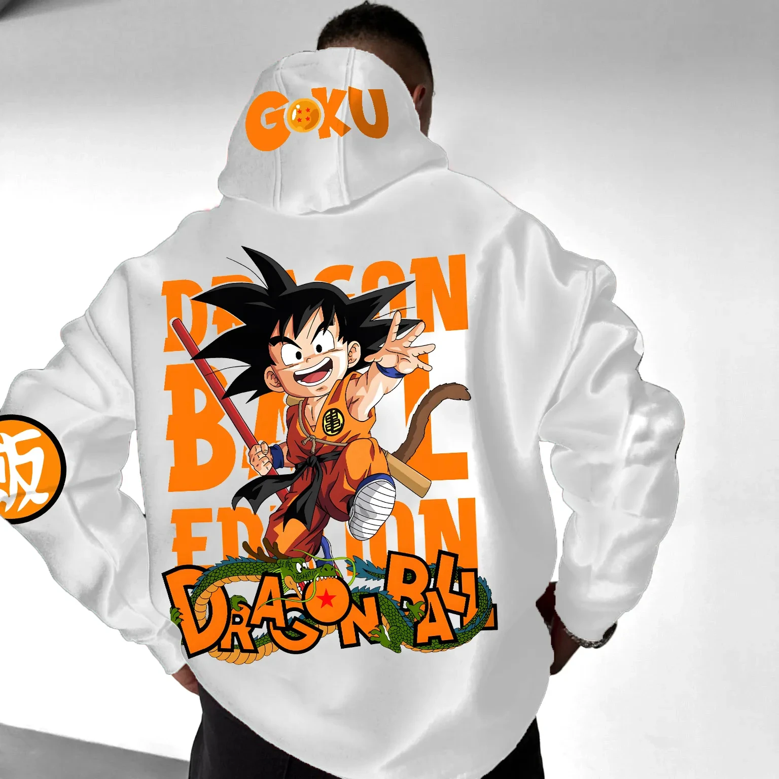 

Толстовка Dragon Ball совместного бренда на весну, осень и зиму, флисовая куртка Goku Buu 2D с периферийными устройствами аниме