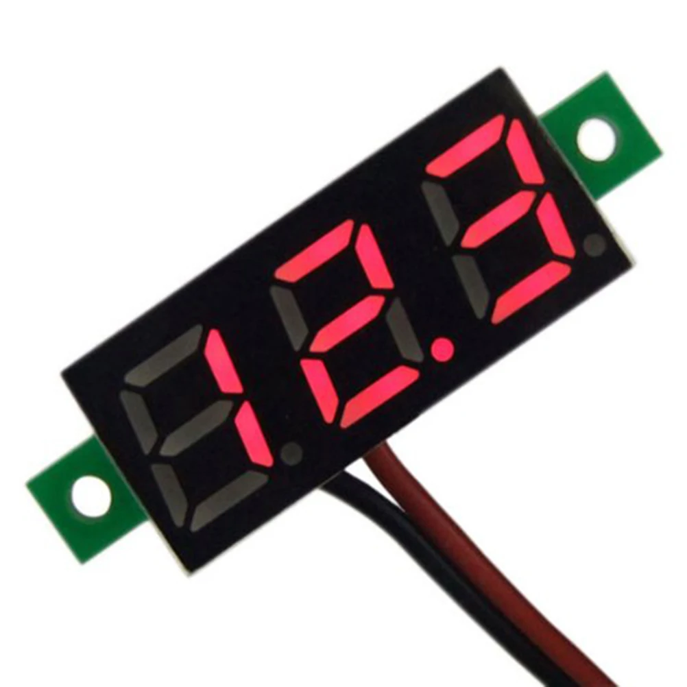 

DC 2.5 30V Red LED Digital Voltmeter Voltage Tester Panel Display 0.28 Inch Three Tube Accuracy 65C Low Power Consumption