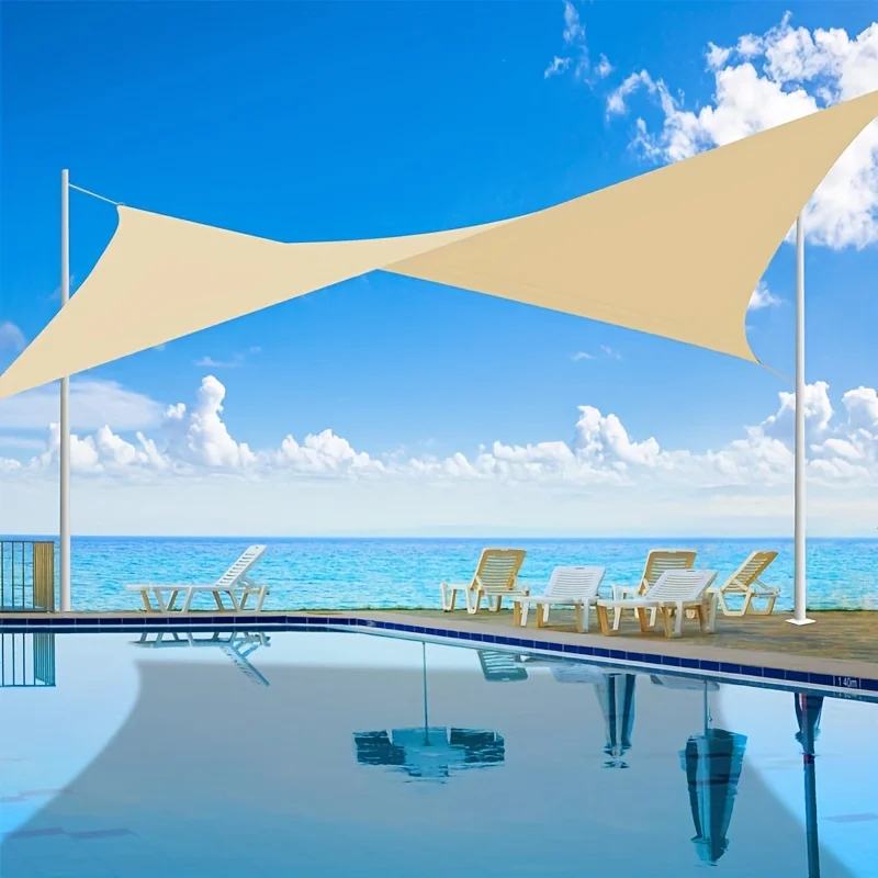 Outdoor sunshade sail, polyester waterproof and UV resistant sunshade umbrella, sunlight sunshade umbrella, used for outdoor sun