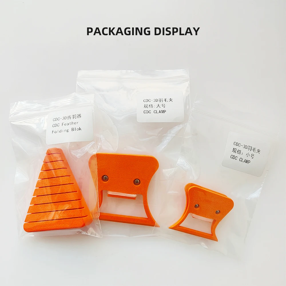 釣り用フライタイイングツール Cdc-3Dクランプ フェザー折りたたみブロック フェザーハックルプライヤー