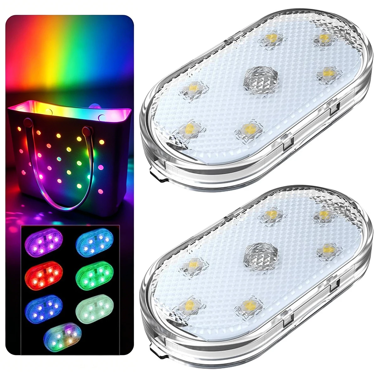 5V Car Led Lighting Finger Touch Sensor Reading Lamp LED Attraction Lights USB Rechargeable 6 Bulbs for Car Interior Lights