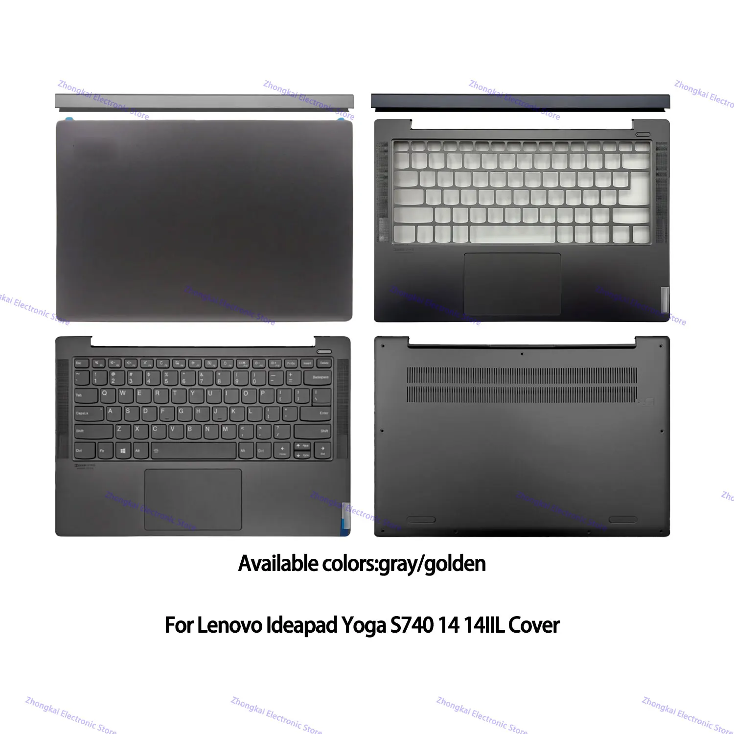 Funda trasera LCD para portátil Lenovo Ideapad Yoga S740 14 14IIL, reposamanos, Base inferior, AM1EH000100 AM1EH000110, nuevo, Original