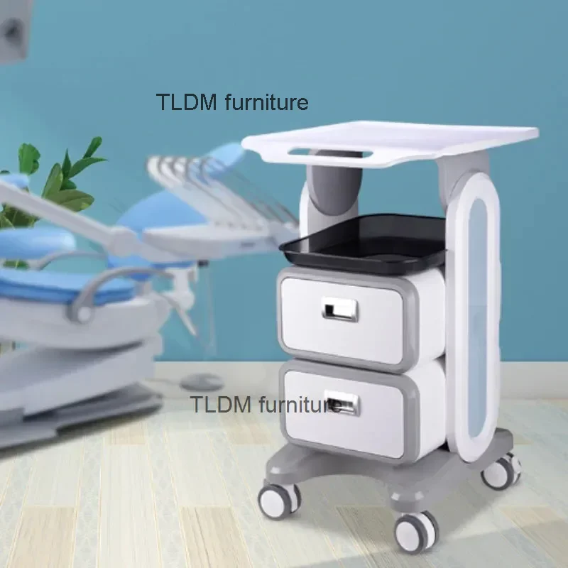 Modern Mobile salon Trolleys Hospital Medical Dental Tool Cart with Two or One Drawer Dental Plastic Storage Tool Trolley Cart Z