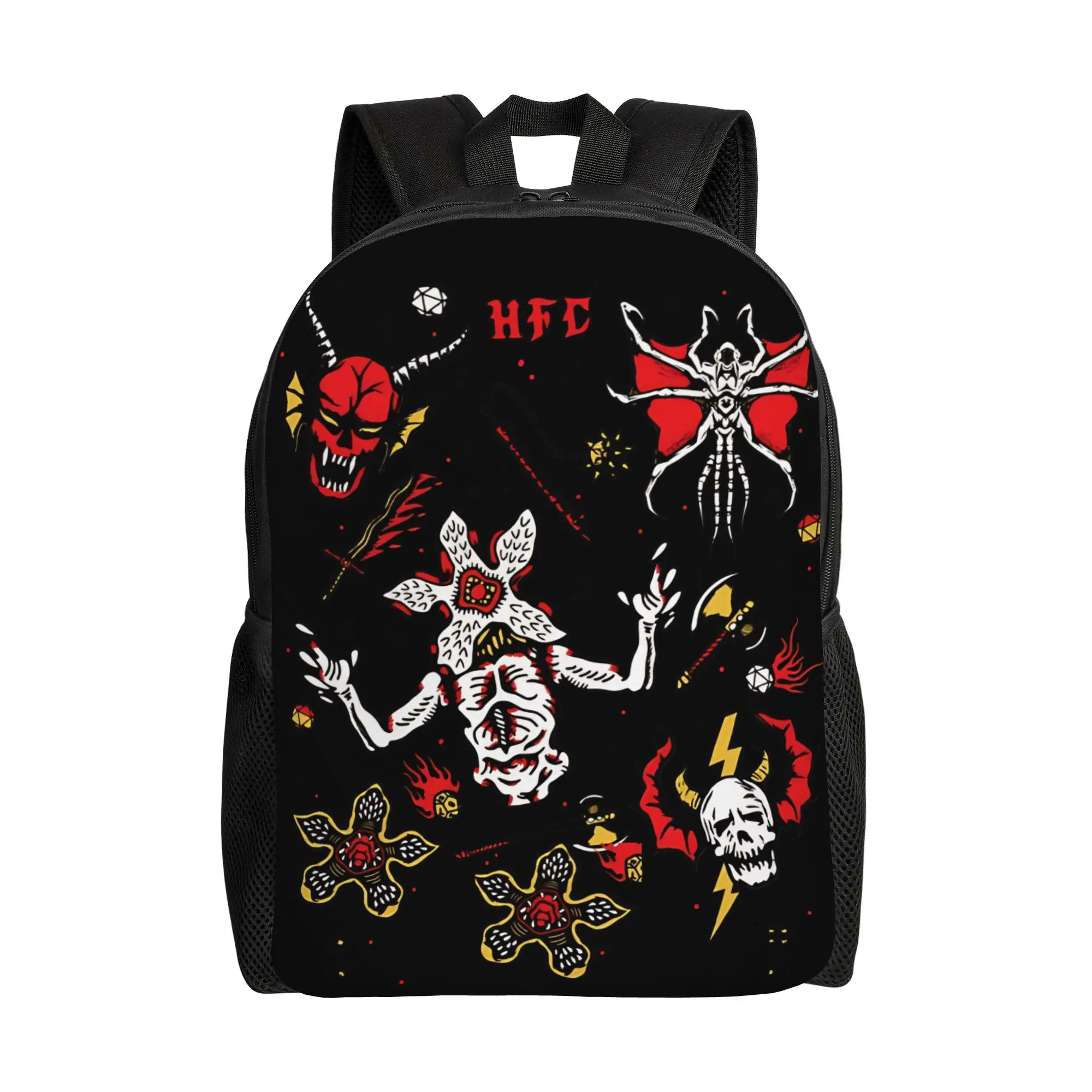 Demogorgon Cratoon Backpack Cycling Backpacks Female Aesthetic School Bags Colorful Durable Rucksack Hawkins
