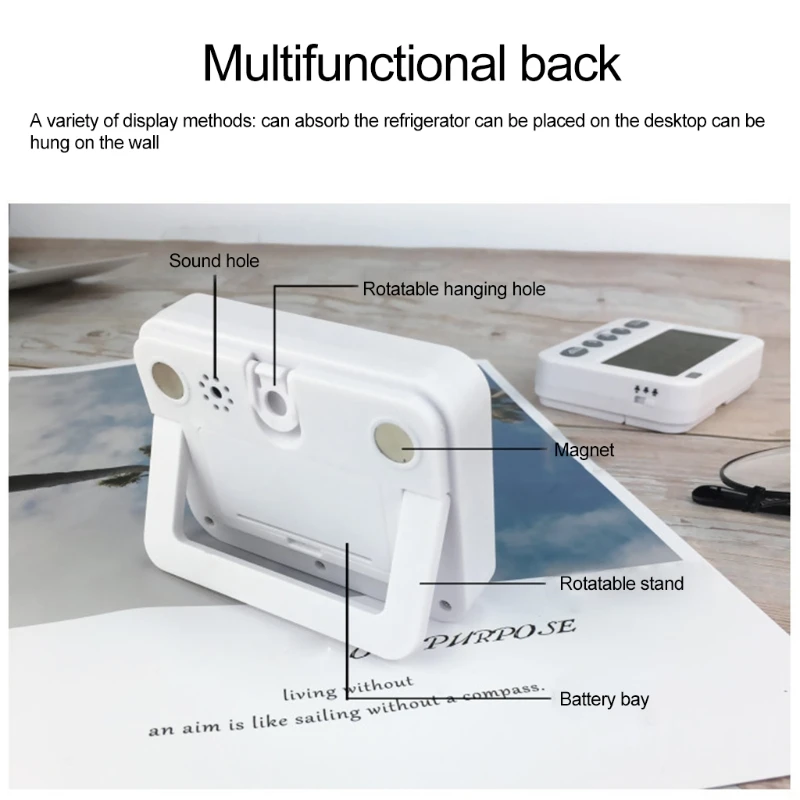 Dual Digital Timer , Kitchen Timer for Cooking Countdown Timers for w/ Magnetic - Batteries Not Included KXRE