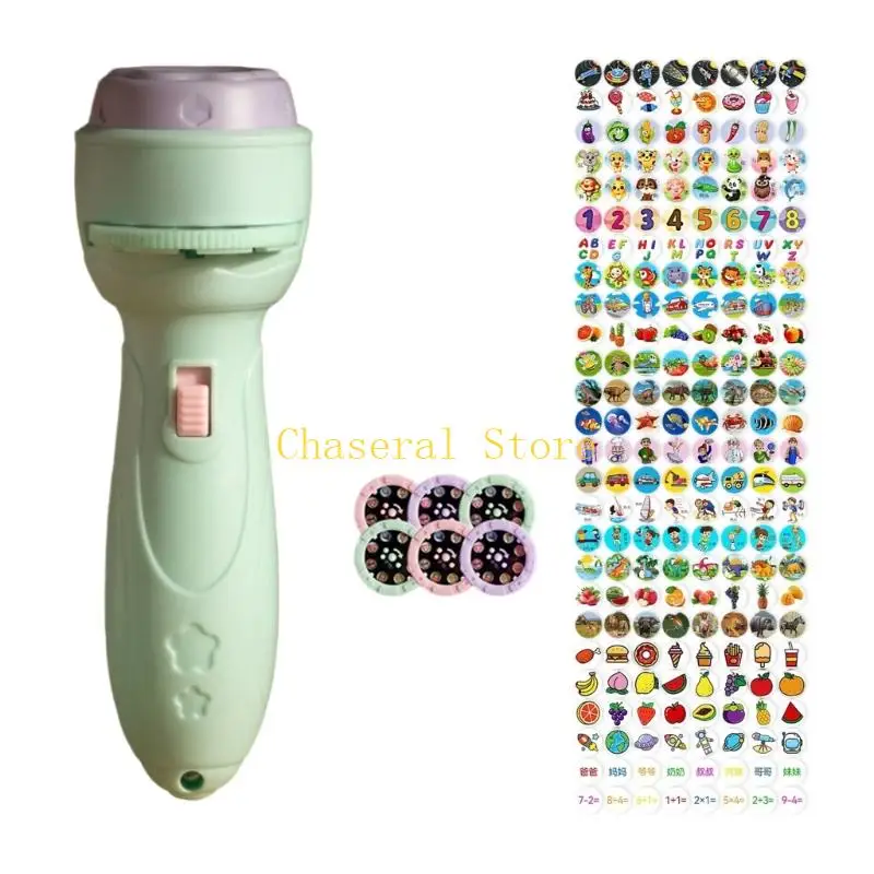 E7CE Cartoon Story Proiettore Flashlight Educational Learning Toy Discs 48 Immagini Regalo per bambini