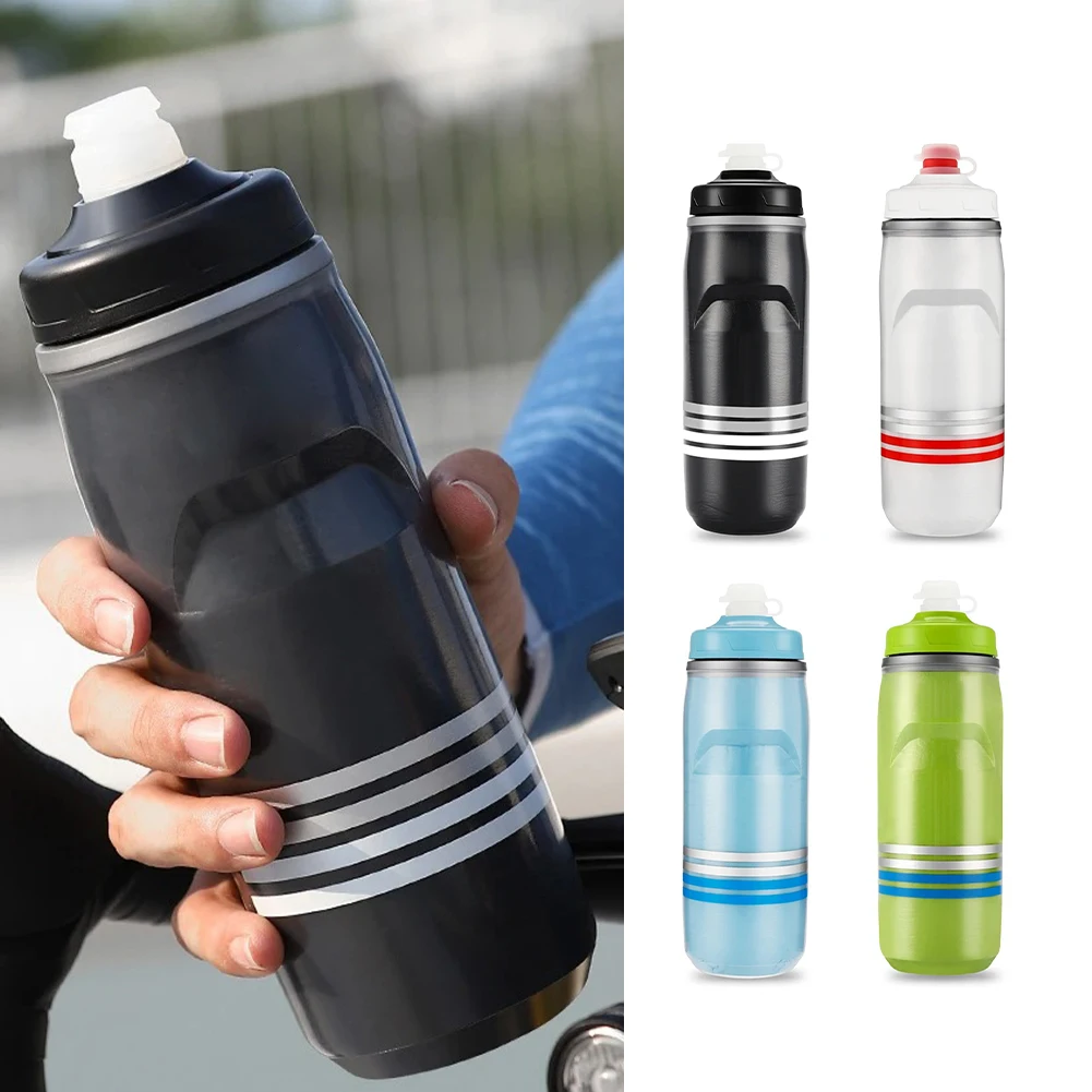 Insulated Bike Water Bottles 620ML PP5 Cycling Water Bottle Keep Water Cool/ Warm Leak-Proof Bicycle Water Bottle For Women Men